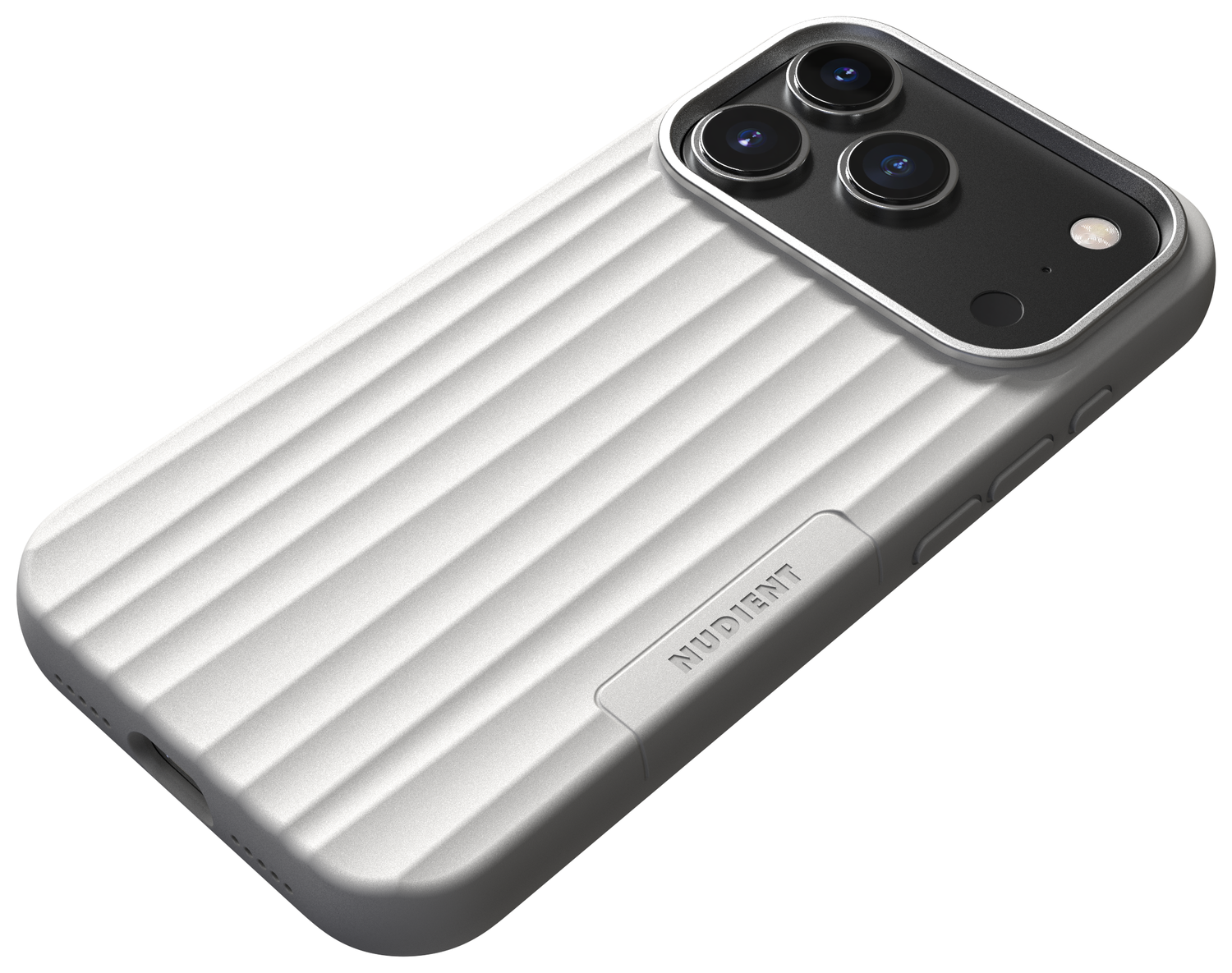 Nudient Bold Case Apple iPhone 17 Pro Hoesje Siliconen met MagSafe Wit afbeelding 2