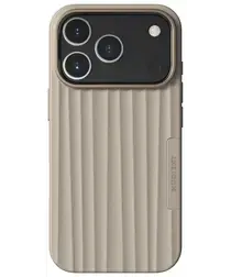Nudient Bold Case Apple iPhone 17 Pro Hoesje Siliconen met MagSafe Beige afbeelding