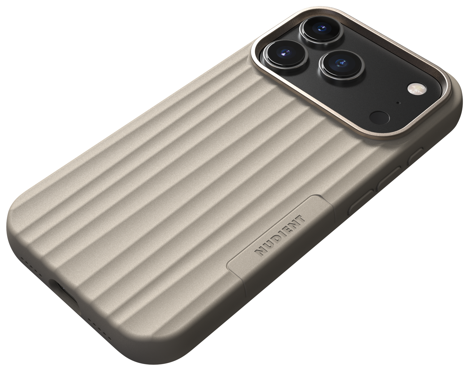 Nudient Bold Case Apple iPhone 17 Pro Max Hoesje Siliconen met MagSafe Beige afbeelding 2
