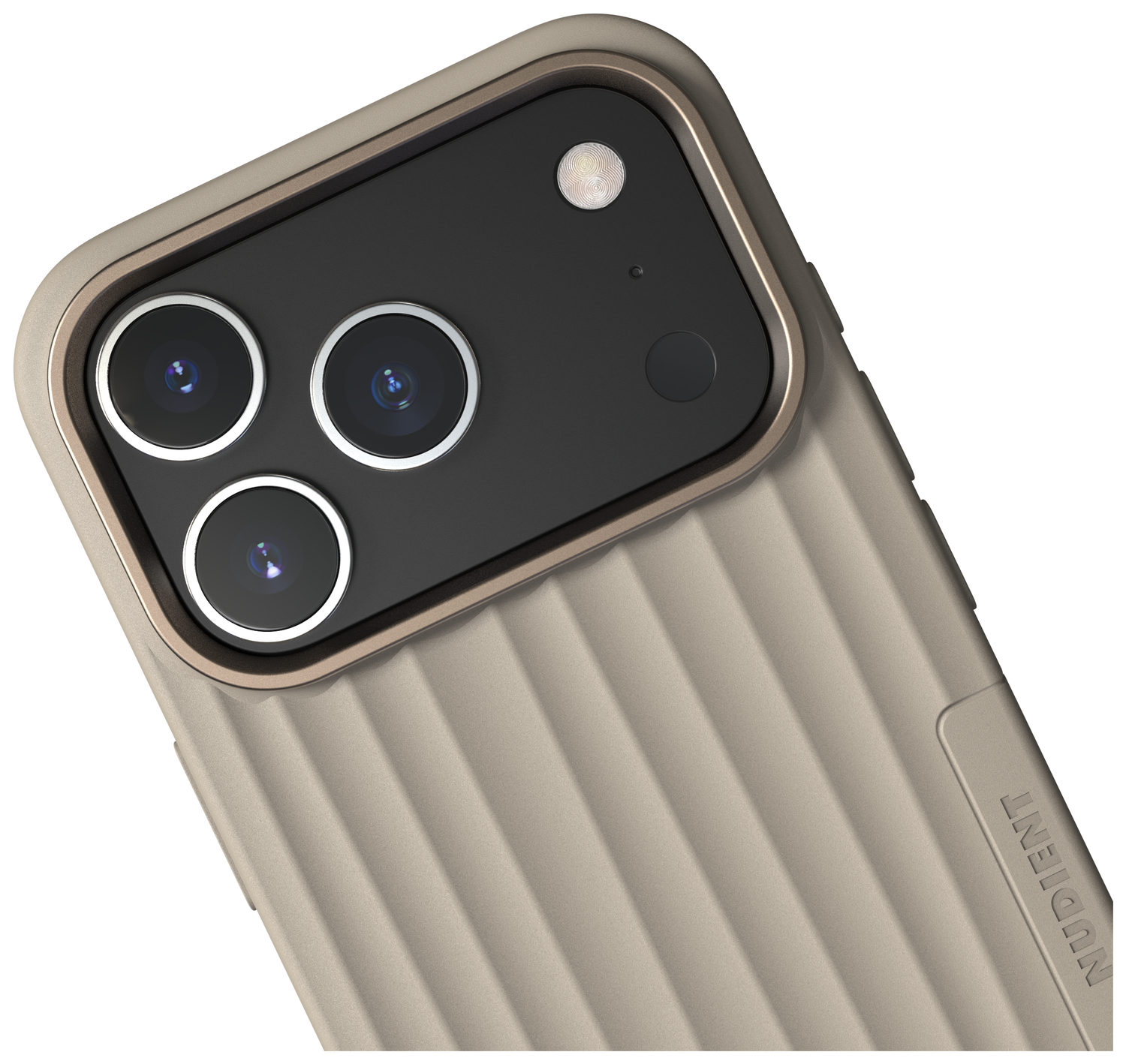 Nudient Bold Case Apple iPhone 17 Pro Max Hoesje Siliconen met MagSafe Beige afbeelding 3