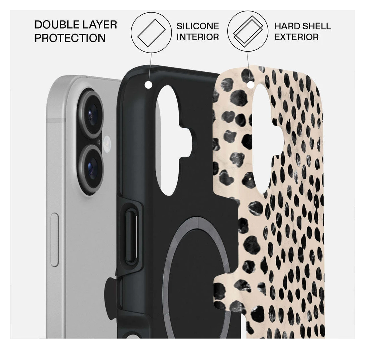 Burga Tough MagSafe Apple iPhone 17 Hoesje Back Cover Almond Latte afbeelding 2