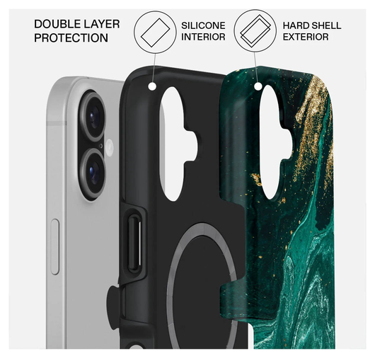 Burga Tough MagSafe Apple iPhone 17 Hoesje Back Cover Emerald Pool afbeelding 2