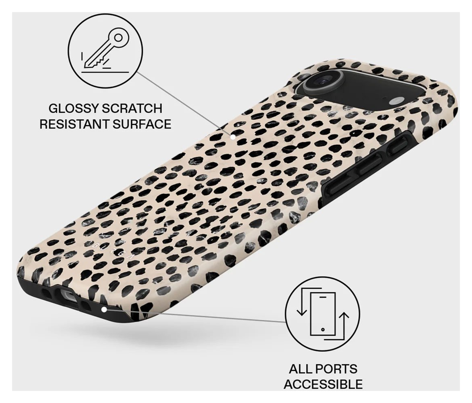 Burga Tough MagSafe Apple iPhone Air Hoesje Back Cover Almond Latte afbeelding 3