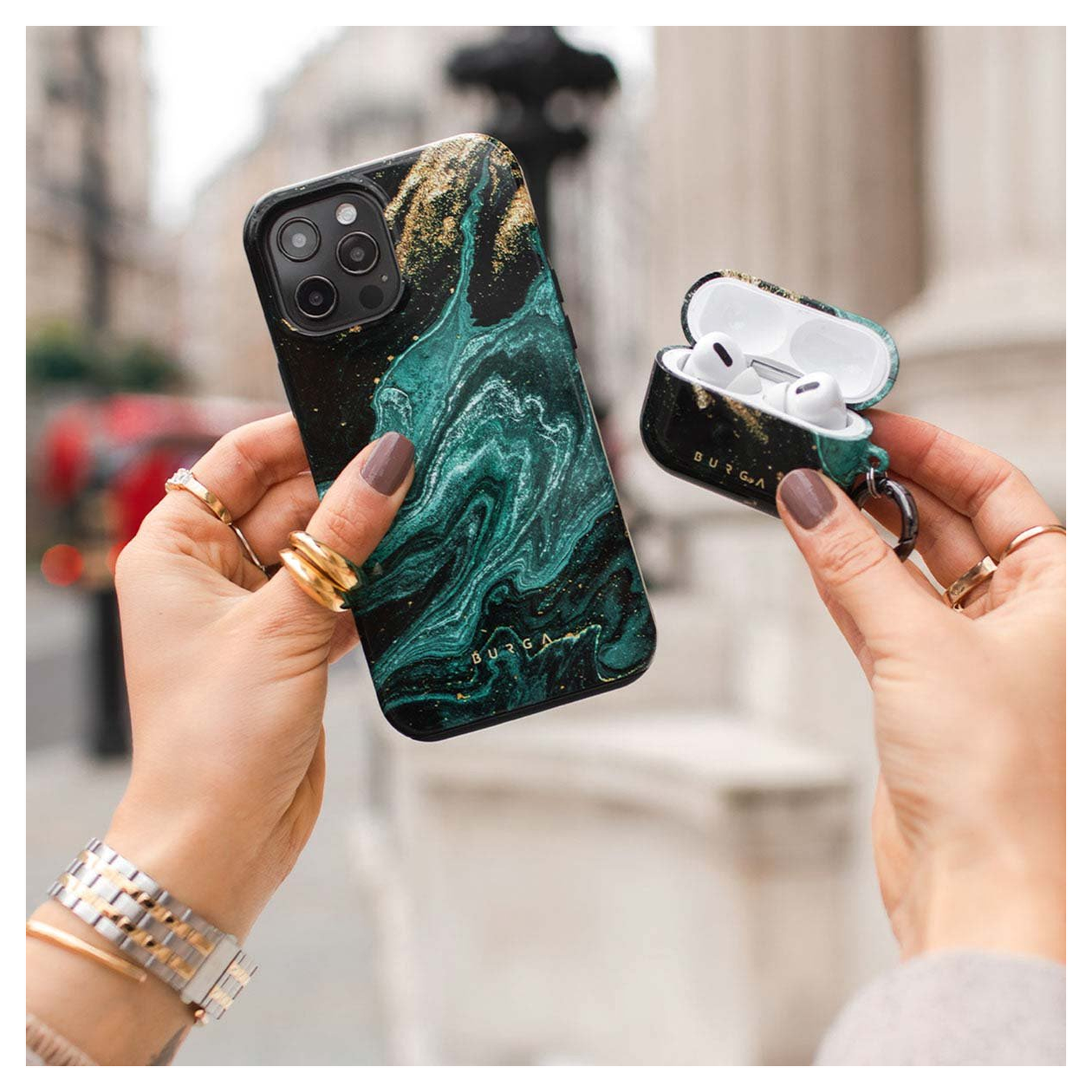Burga Tough MagSafe Apple iPhone Air Hoesje Back Cover Emerald Pool afbeelding 6