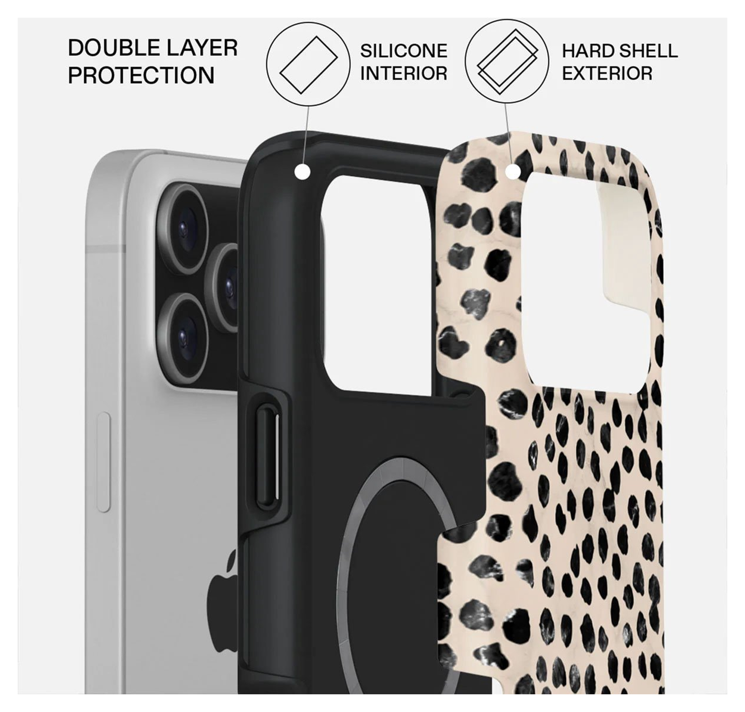 Burga Tough MagSafe Apple iPhone 17 Pro Hoesje Back Cover Almond Latte afbeelding 2