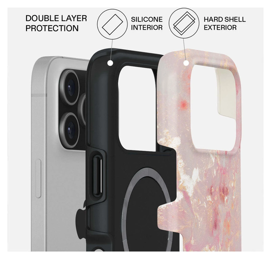 Burga Tough MagSafe Apple iPhone 17 Pro Hoesje Back Cover Golden Coral afbeelding 2