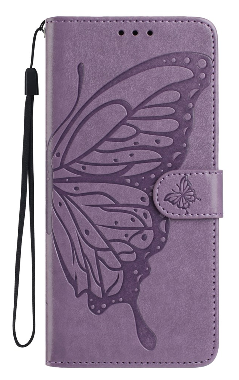 Xiaomi Redmi Note 14 Pro 4G Hoesje Vlinder Bloem Book Case Pasjeshouder Paars afbeelding 4