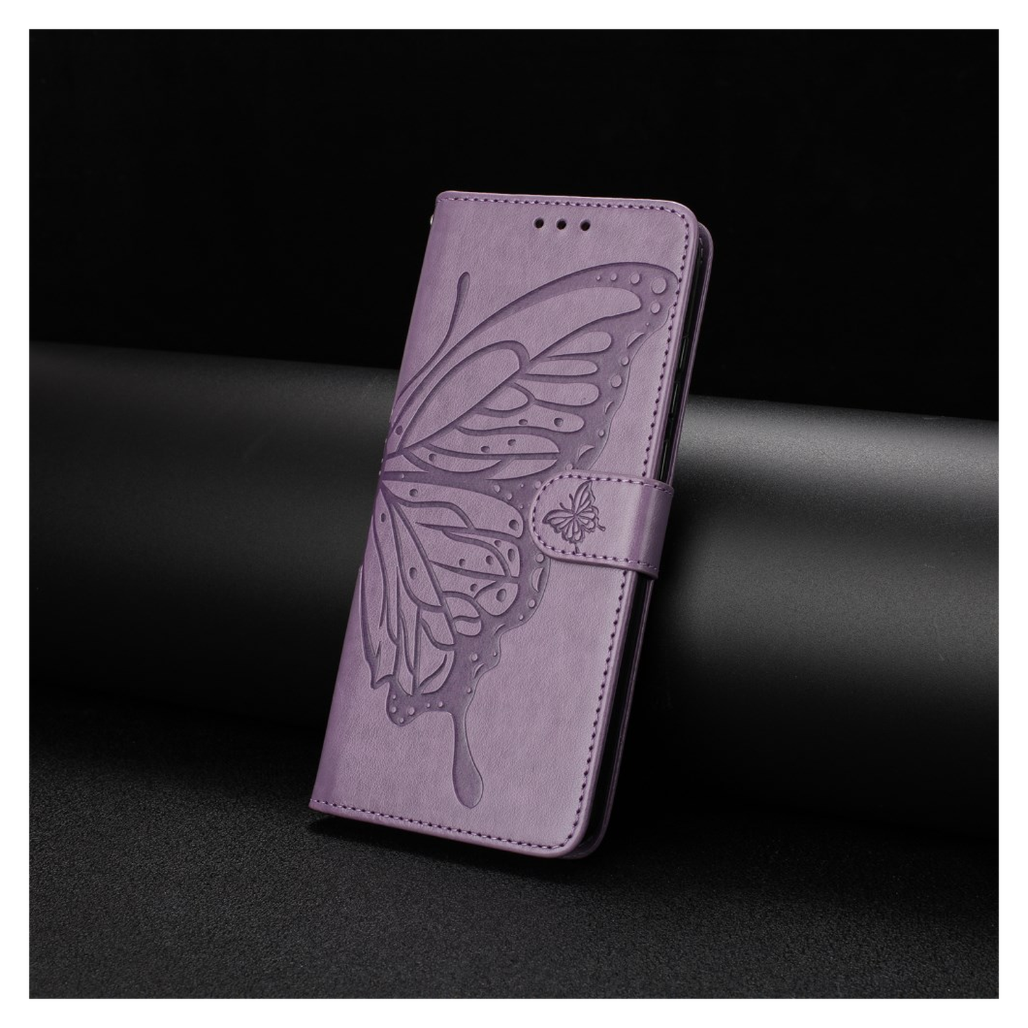 Xiaomi Redmi Note 14 Pro 4G Hoesje Vlinder Bloem Book Case Pasjeshouder Paars afbeelding 6