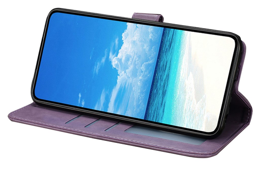 Xiaomi Redmi Note 14 Pro 4G Hoesje Vlinder Bloem Book Case Pasjeshouder Paars afbeelding 3