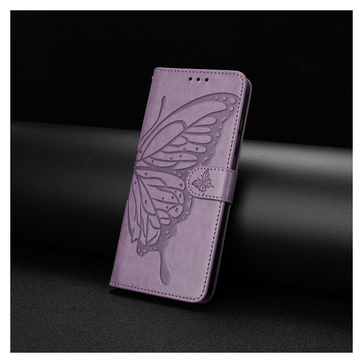 Xiaomi Redmi Note 14 Pro 4G Hoesje Vlinder Bloem Book Case Pasjeshouder Paars afbeelding 6