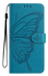 Xiaomi Redmi Note 14 Pro 4G Hoesje Vlinder Bloem Book Case Pasjeshouder Blauw afbeelding 4