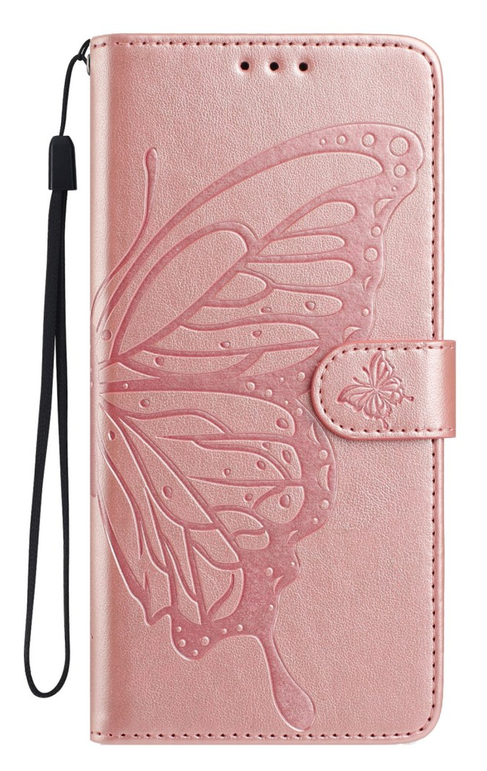 Xiaomi Redmi Note 14 Pro 4G Hoesje Vlinder Bloem Book Case Pasjeshouder Roze afbeelding 4