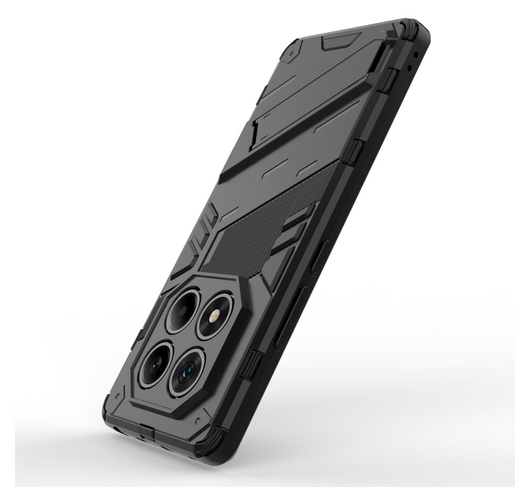 Xiaomi Redmi Note 14 Pro 4G Hoesje Shockproof Kickstand Back Cover Zwart afbeelding 3