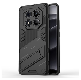 Xiaomi Redmi Note 14 Pro 4G Hoesje Shockproof Kickstand Back Cover Zwart