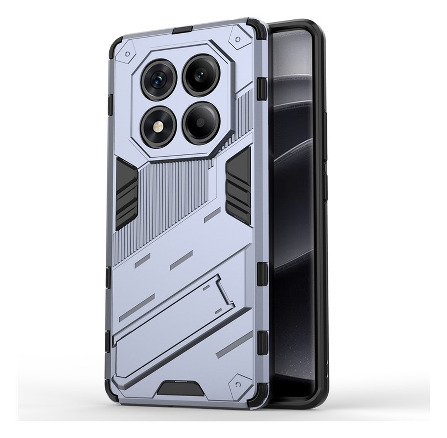 Xiaomi Redmi Note 14 Pro 4G Hoesje Shockproof Kickstand Back Cover Blauw afbeelding 1