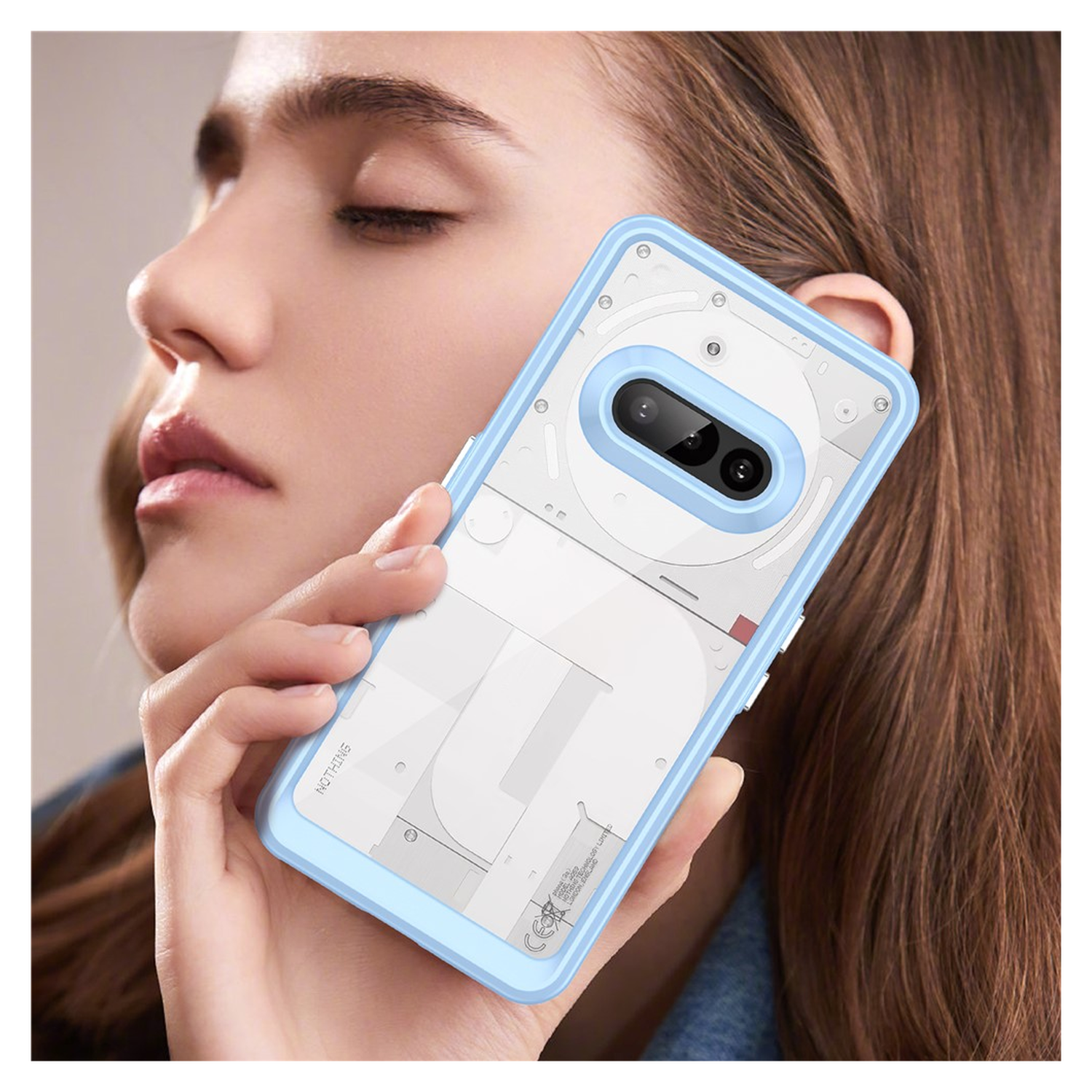 Nothing Phone (3) Hoesje Acryl Back Cover Blauw afbeelding 7