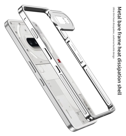 Nothing Phone (3a) Metalen Hoesje Frame met Camera Protector Grijs afbeelding 5