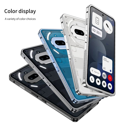 Nothing Phone (3a) Metalen Hoesje Frame met Camera Protector Grijs afbeelding 6