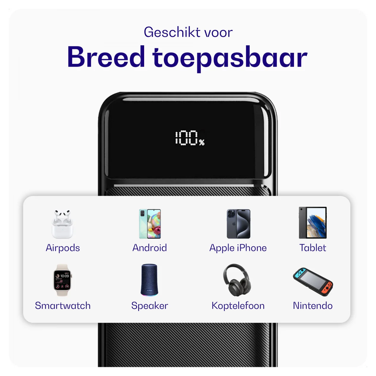 Buddi Boost 30.000 mAh Powerbank Met Display Duo Pack Zwart 22.5W afbeelding 12