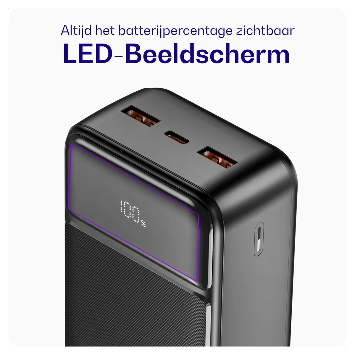 Buddi Boost 30.000 mAh Powerbank Met Display Duo Pack Zwart 22.5W afbeelding 6