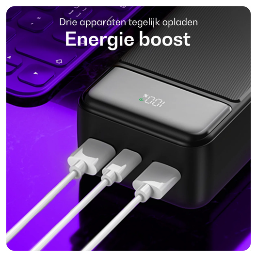 Buddi Boost 30.000 mAh Powerbank Met Display Duo Pack Zwart 22.5W afbeelding 13
