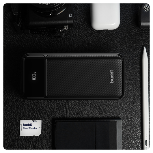 Buddi Boost 30.000 mAh Powerbank Met Display Duo Pack Zwart 22.5W afbeelding 14