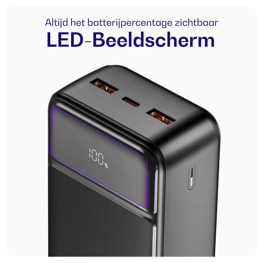 Buddi Boost 30.000 mAh Powerbank Met Display Duo Pack Zwart 22.5W afbeelding 6