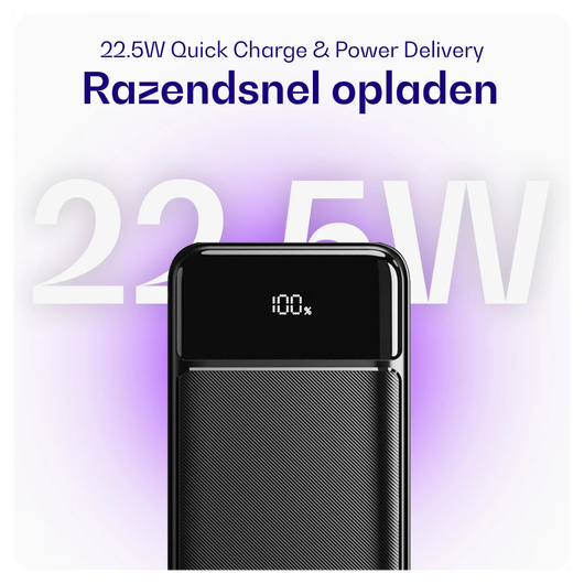 Buddi Boost 30.000 mAh Powerbank Met Display Duo Pack Zwart 22.5W afbeelding 9