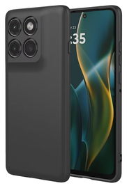 Motorola Edge 60 Pro Hoesje Dun TPU Back Cover Matte Zwart afbeelding