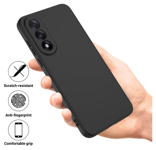 OnePlus Nord 5 Hoesje Dun TPU Back Cover Matte Zwart afbeelding 4