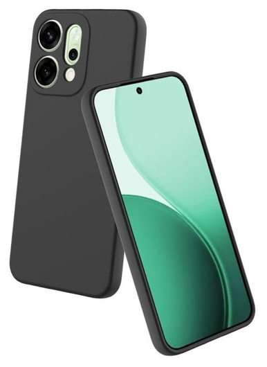 Oppo Reno 14 Hoesje Dun TPU Back Cover Matte Zwart afbeelding 1