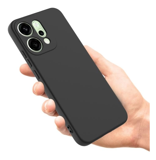 Oppo Reno 14 Hoesje Dun TPU Back Cover Matte Zwart afbeelding 2