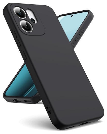 Oppo Reno 14 F Hoesje Dun TPU Back Cover Matte Zwart afbeelding 1