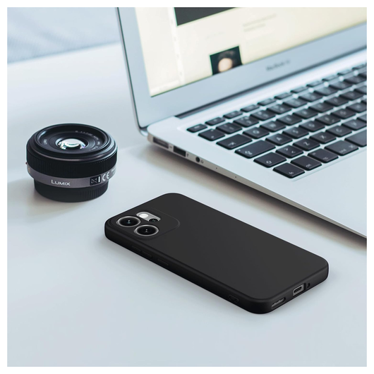 Oppo Reno 14 F Hoesje Dun TPU Back Cover Matte Zwart afbeelding 4