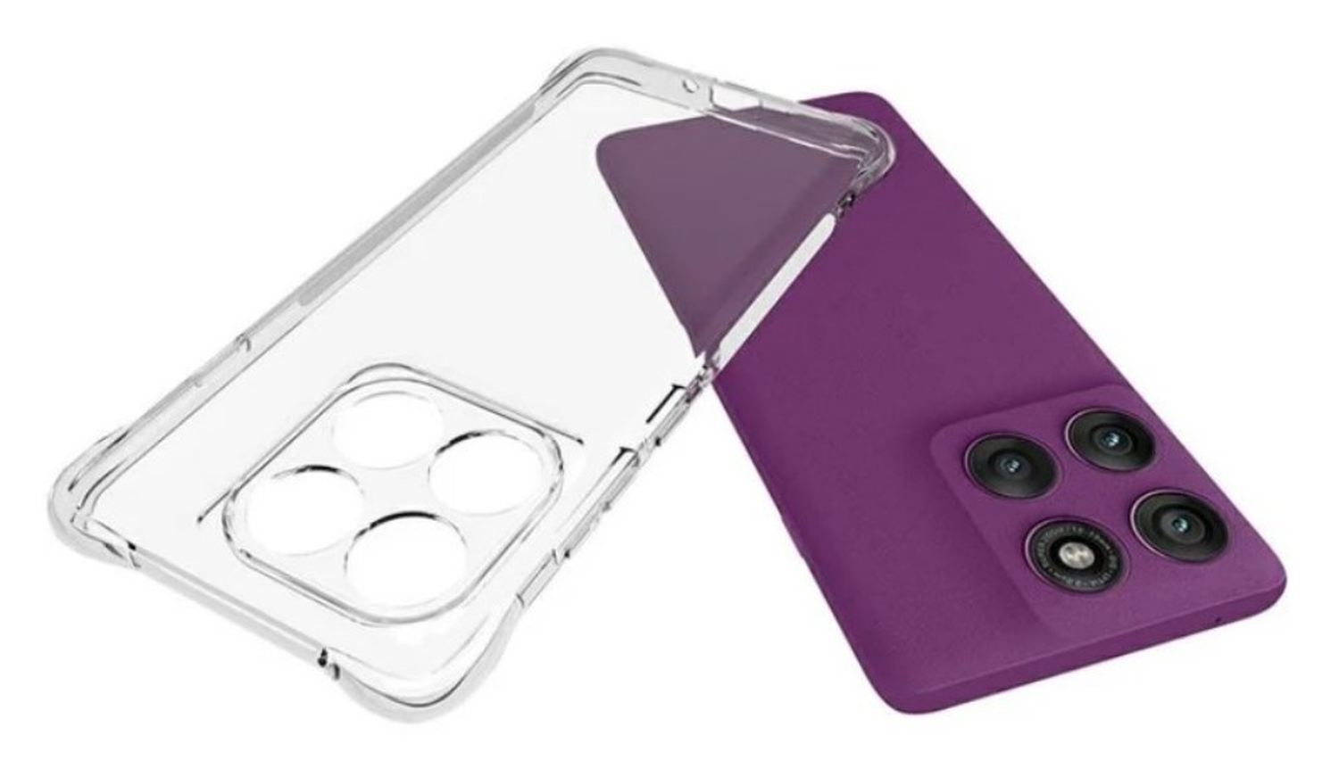 Motorola Edge 60 Pro Hoesje Schokbestendig en Dun TPU Back Cover Transparant afbeelding 2