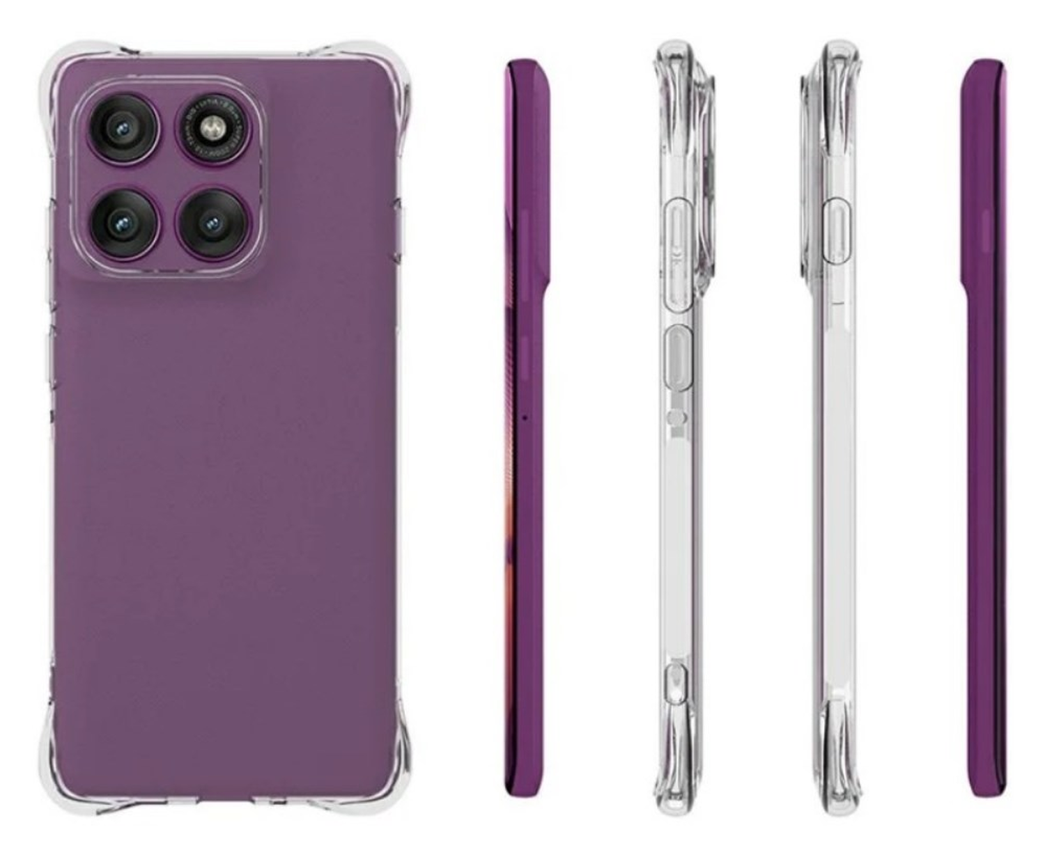 Motorola Edge 60 Pro Hoesje Schokbestendig en Dun TPU Back Cover Transparant afbeelding 6