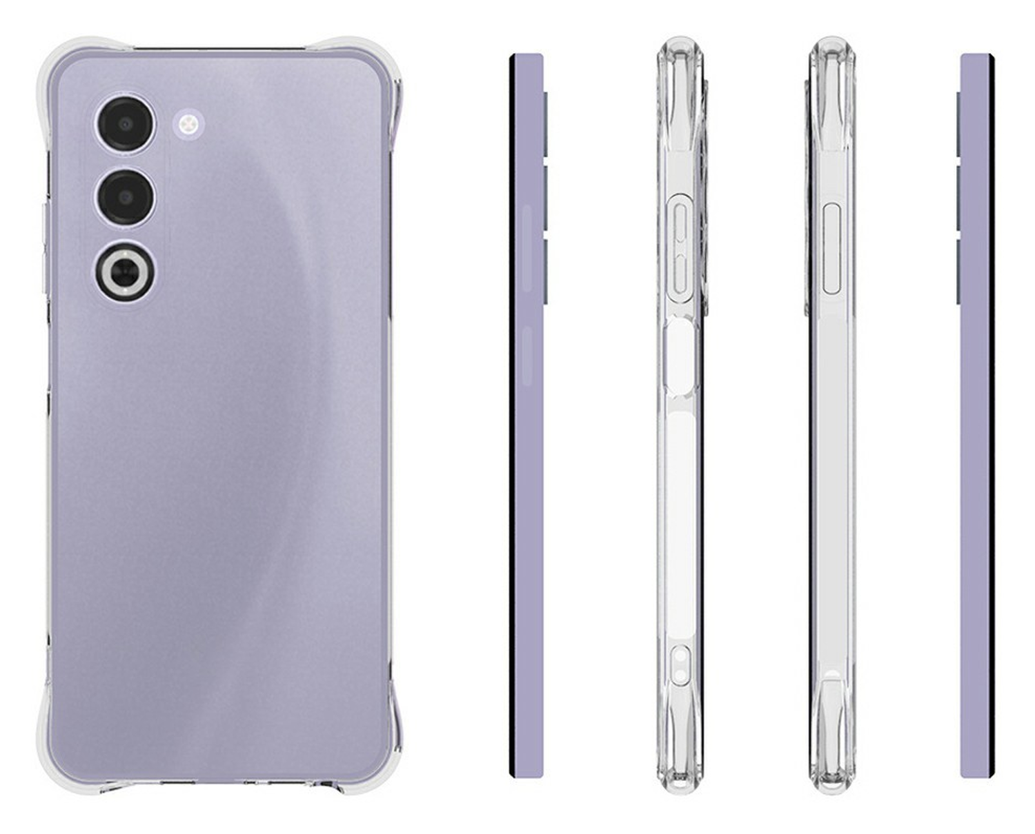 Oppo A5 (2025) Hoesje Schokbestendig en Dun TPU Back Cover Transparant afbeelding 6
