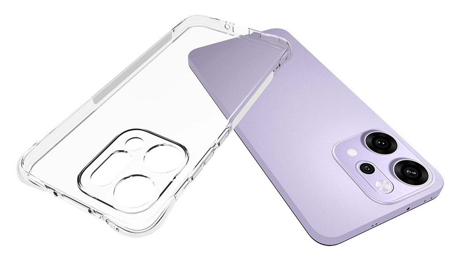Oppo Reno 14 Pro Hoesje Schokbestendig en Dun TPU Back Cover Transparant afbeelding 2