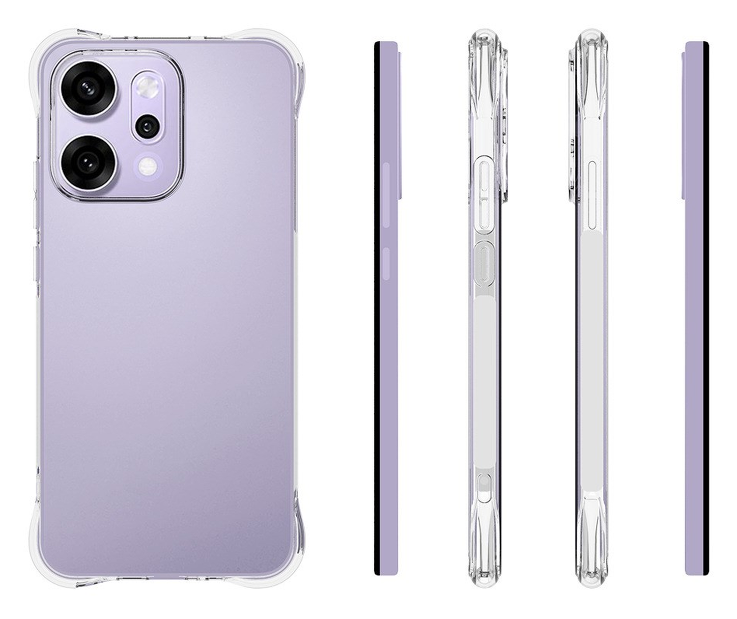 Oppo Reno 14 Pro Hoesje Schokbestendig en Dun TPU Back Cover Transparant afbeelding 6