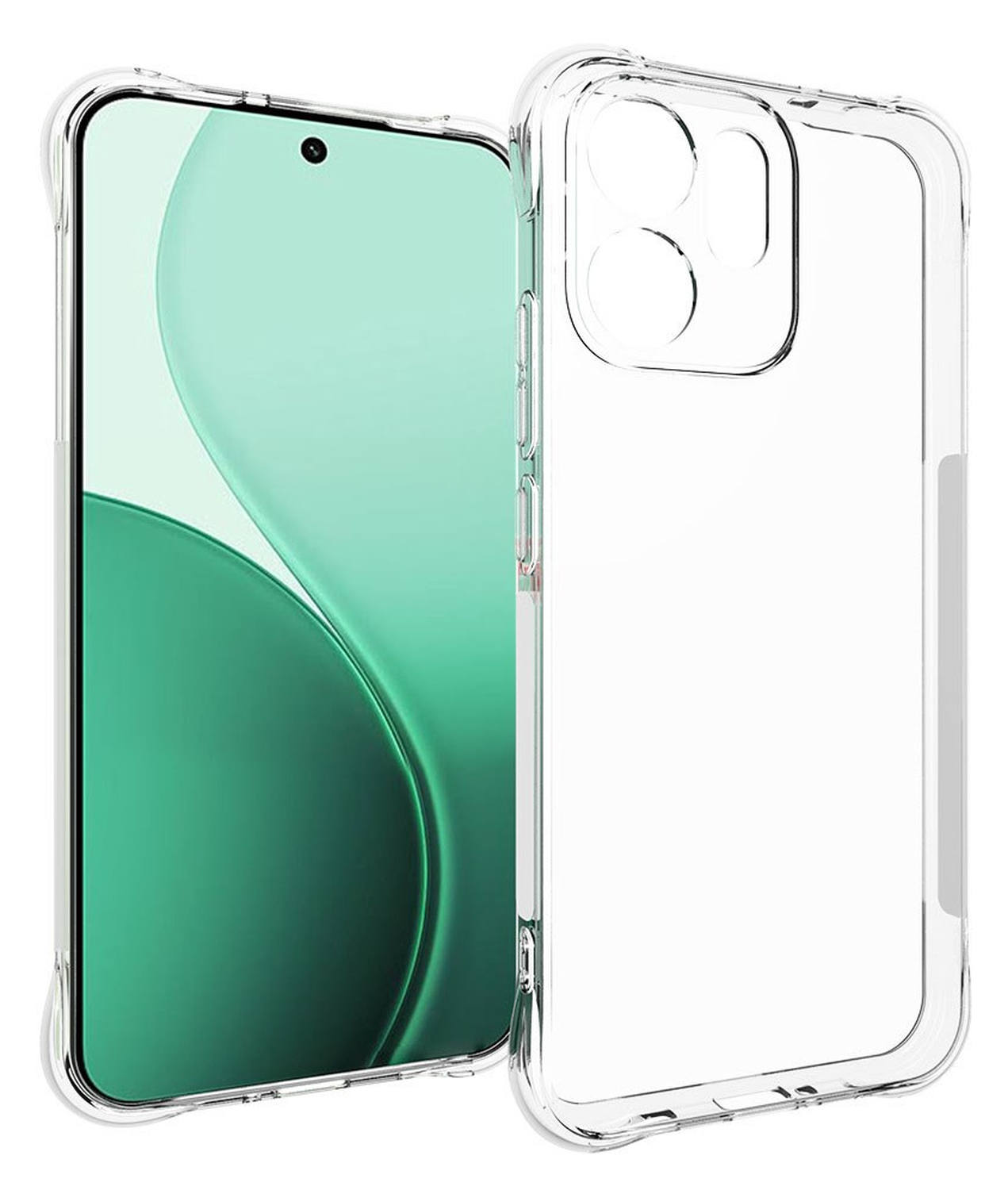 Oppo Reno 14 F Hoesje Schokbestendig en Dun TPU Back Cover Transparant afbeelding 1