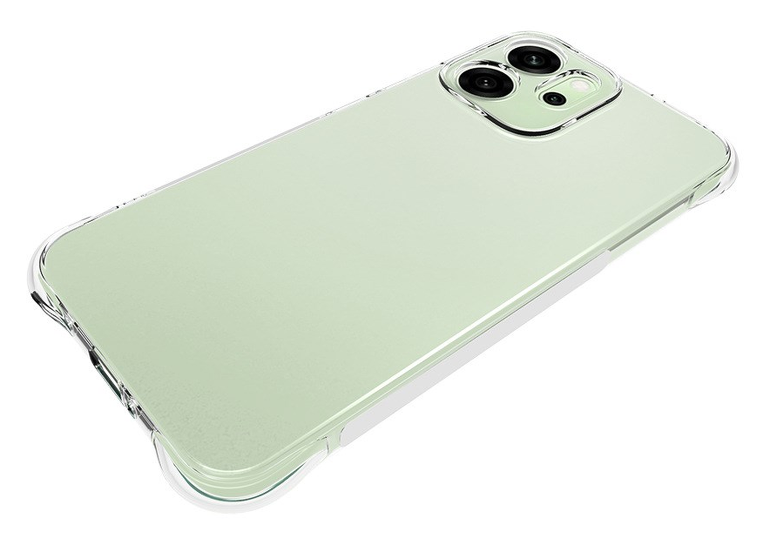 Oppo Reno 14 F Hoesje Schokbestendig en Dun TPU Back Cover Transparant afbeelding 5