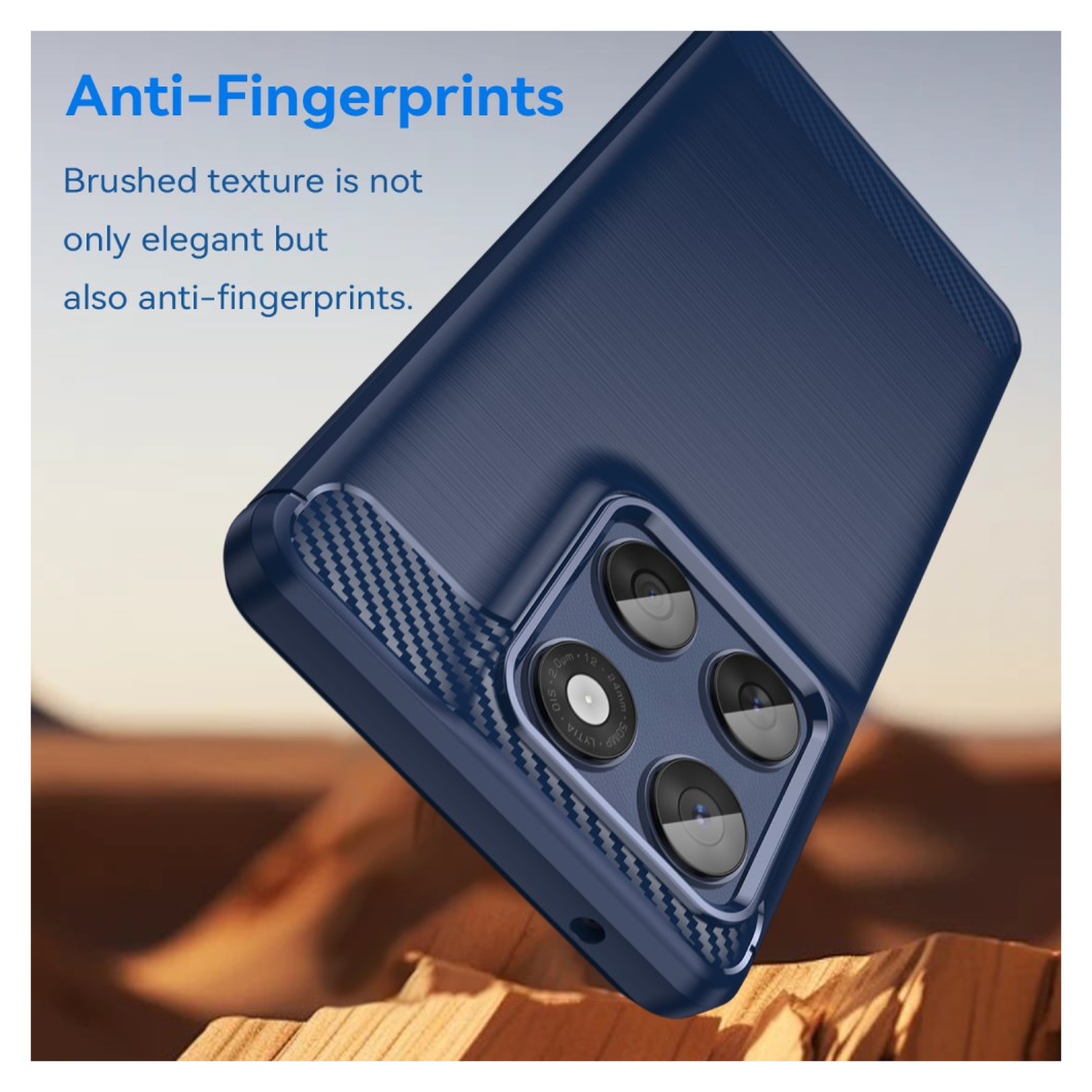 Motorola Edge 60 Hoesje Geborsteld TPU Flexibele Back Cover Blauw afbeelding 4