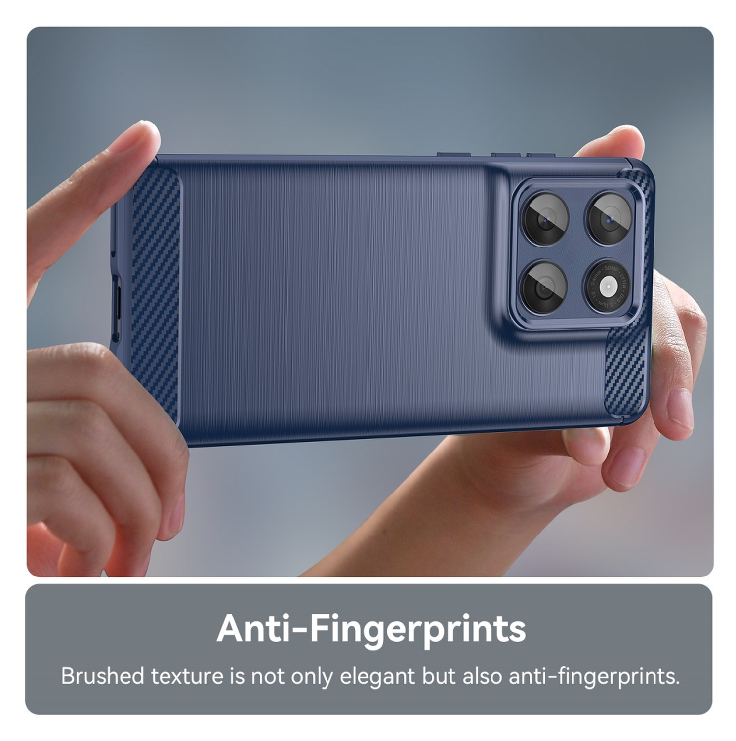 Motorola Edge 60 Hoesje Geborsteld TPU Flexibele Back Cover Blauw afbeelding 6