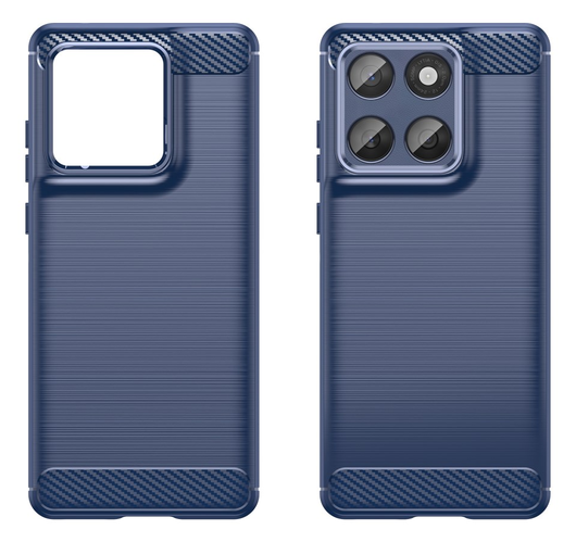 Motorola Edge 60 Hoesje Geborsteld TPU Flexibele Back Cover Blauw afbeelding 2