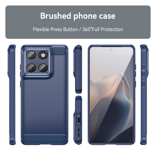 Motorola Edge 60 Hoesje Geborsteld TPU Flexibele Back Cover Blauw afbeelding 8