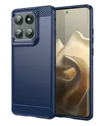 Motorola Edge 60 Pro Hoesje Geborsteld TPU Flexibele Back Cover Blauw afbeelding