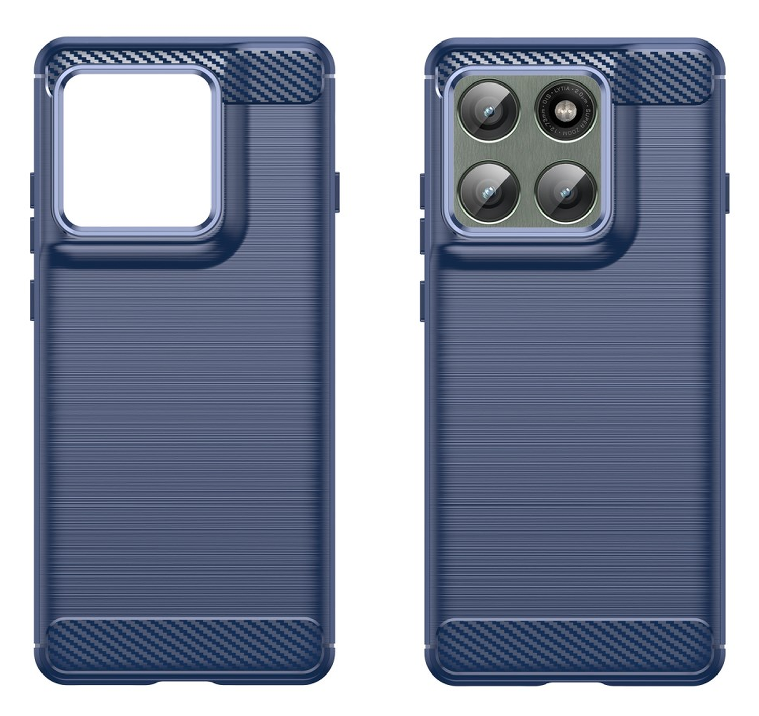 Motorola Edge 60 Pro Hoesje Geborsteld TPU Flexibele Back Cover Blauw afbeelding 2