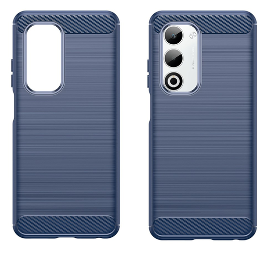 Oppo A5 (2025) Hoesje Geborsteld TPU Flexibele Back Cover Blauw afbeelding 2