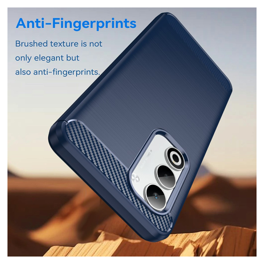 Oppo A5 (2025) Hoesje Geborsteld TPU Flexibele Back Cover Blauw afbeelding 4