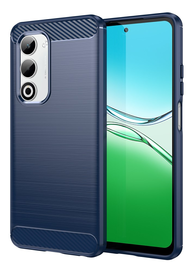 Oppo A5 (2025) Hoesje Geborsteld TPU Flexibele Back Cover Blauw afbeelding